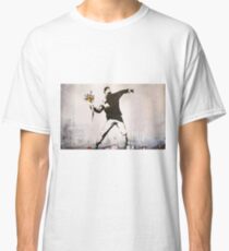 Rage, Flower Thrower, Banksy Classic T-Shirt