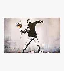 Rage, Flower Thrower, Banksy Photographic Print