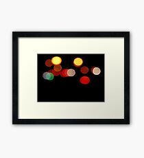 CAR LIGHTS AT NIGHT- Cool Graphic Framed Print