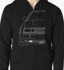 Corrado shirt silhouette contour drawing Zipped Hoodie