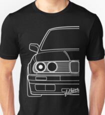 E30 3er Shirt Silhouette Kontur Zeichnung Unisex T-Shirt