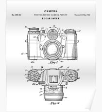 Camera Patent Drawing Blueprint Poster