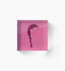 Model girl pink Acrylic Block
