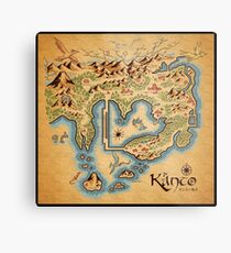 Kanto Map Metal Print