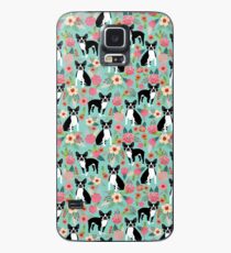 Boston Terrier floral dog breed pet art must have boston terriers gifts Case/Skin for Samsung Galaxy