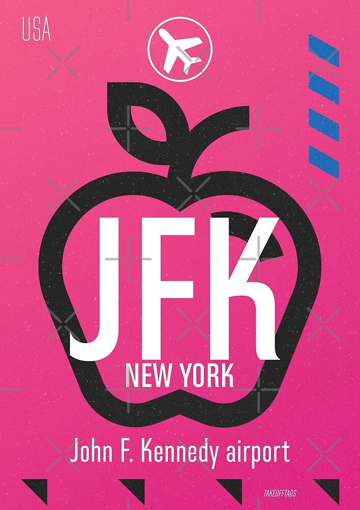 "JFK New York airport code" by Airport stickers Redbubble