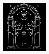 Lord of the Rings - Gates of Moria Ithilden Door Photographic Print