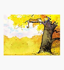Calvin and Hobbes - Fall Break Photographic Print