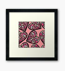 Vector with beautiful decorative heart Framed Print