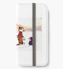 Calvin and Hobbes - Snow Tracks iPhone Wallet/Case/Skin
