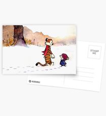 Calvin and Hobbes - Snow Tracks Postcards