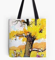 Calvin and Hobbes - Outdoor Compilation Tote Bag