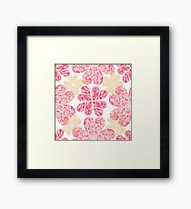 Vector with beautiful decorative heart Framed Print