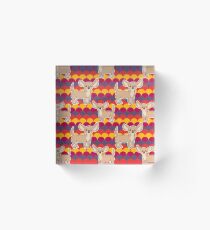 Chihuahua Scalloped Pattern Acrylic Block