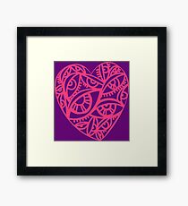 Vector with beautiful decorative heart Framed Print