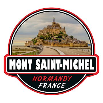 Mont Saint-Michel France Travel Art Emblem | Sticker