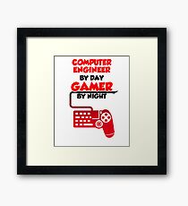 Gamer programmer T shirt Framed Print
