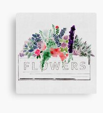 Watercolor Flower Box Canvas Print