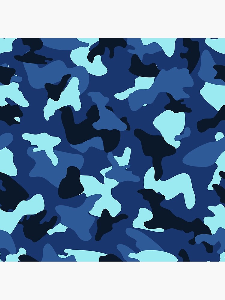 blue camouflage trousers