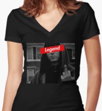 EMINEM LEGEND1 DESIGN Women's Fitted V-Neck T-Shirt