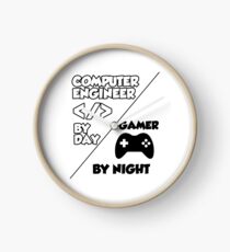 Gamer programmer T shirt Clock