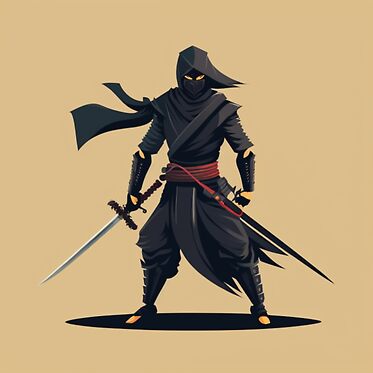 Ninja with Sword vector Image