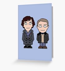 Sherlock and John mini people Greeting Card