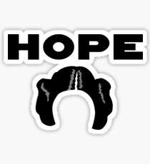 Star Wars Princess Leia Inspired Hope Sticker