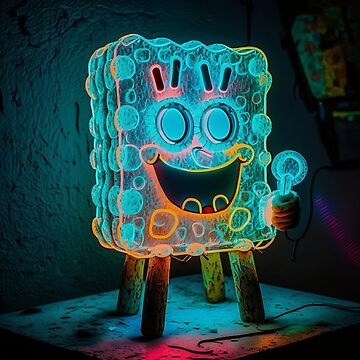 spongebob standing in a dark room, Stable Diffusion