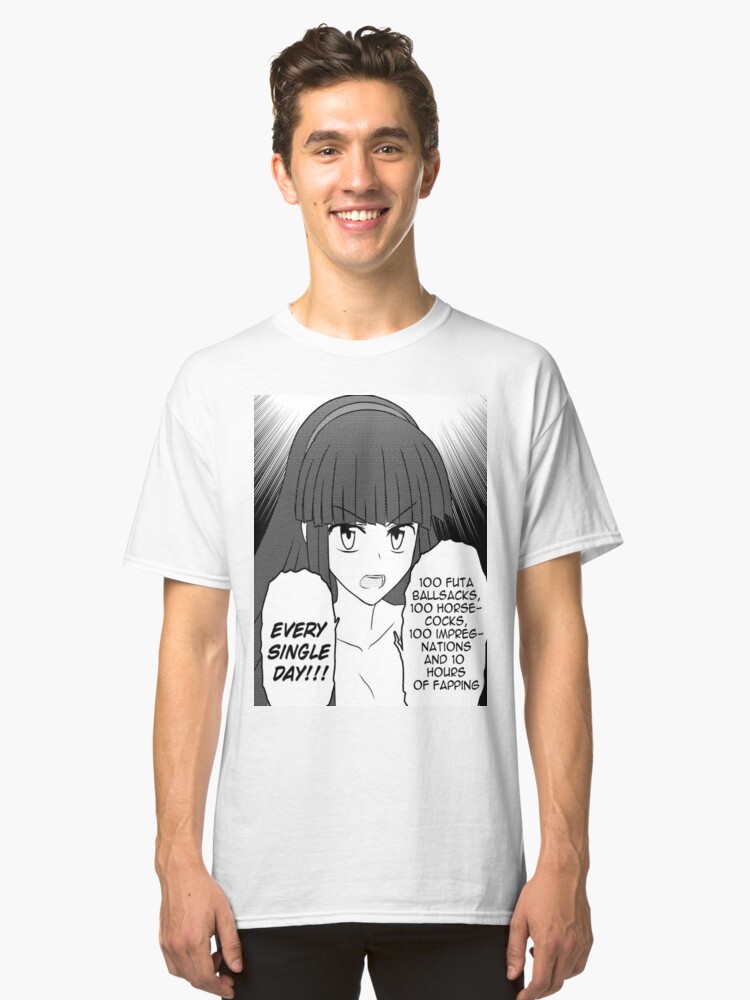 Funny Lewd Anime Meme Classic T Shirt By Nlasalle27 Redbubble