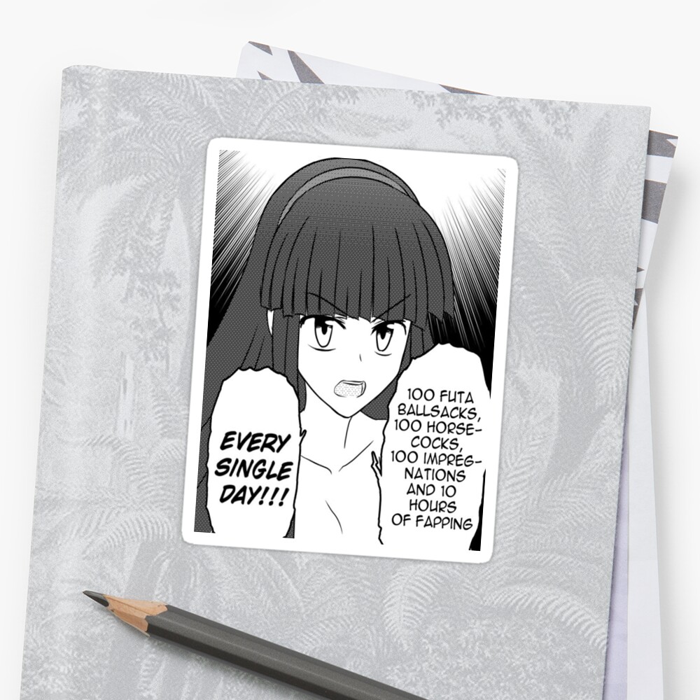 Funny Lewd Anime Meme Stickers By Nlasalle27 Redbubble