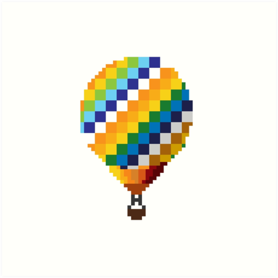 "Pixel BTS Young Forever Hot Air Balloon" Art Prints by BTS Pixels