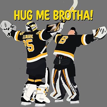 Bear Hug!!! Boston Bruins Goaltender, Linus Ullmark, congratulates fellow  Goalie, Jeremy Swayman, on his win against the Buffalo Sabres, By  Micheline V