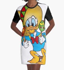Donald Duck Sombrero Maracas Graphic T-Shirt Dress