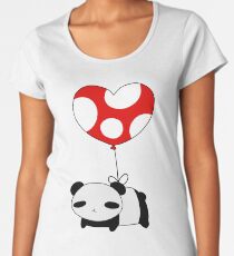 Heart Balloon Panda Women's Premium T-Shirt