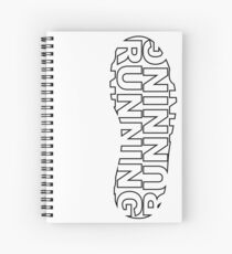 Running Shoe Print Spiral Notebook