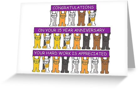 "Congratulations on 15 Year Work Anniversary." Greeting ...