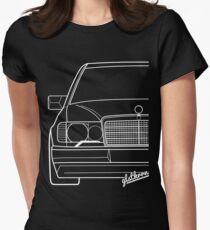 W124 shirt silhouette contour drawing Women's Fitted T-Shirt