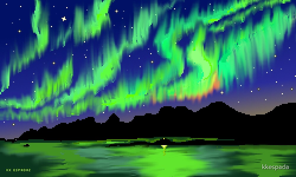 Aurora Borealis Pixel Art