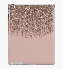 Vinilo o funda para iPad Blush Pink Rose Gold Bronze Cascading Glitter