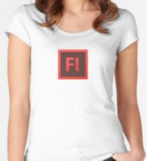 Adobe Flash Professional Women's Fitted Scoop T-Shirt