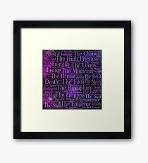 Tarot Major Arcana Word Art Framed Print