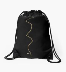 Kintsugi 1 #art #decor #buyart #japanese #gold #black #kirovair #design Drawstring Bag