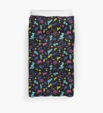 Vicky - 80er, 90er Jahre, helles Neon, Formen, Design, Muster, trendy, Hipster, Memphis Design Bettbezug