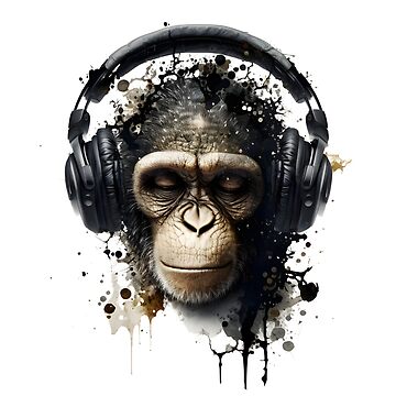 Cool Gorilla With Headphones Vintage Unique Gifts For Women Funny Cute –  BlacksWhite