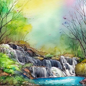 Vorschaubild zum Design Wasserfall in farbenprächtigem Wald von CydraArt