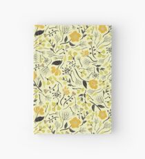 Gelbes, grünes u. Schwarzes Blumen- / botanisches Muster Notizbuch