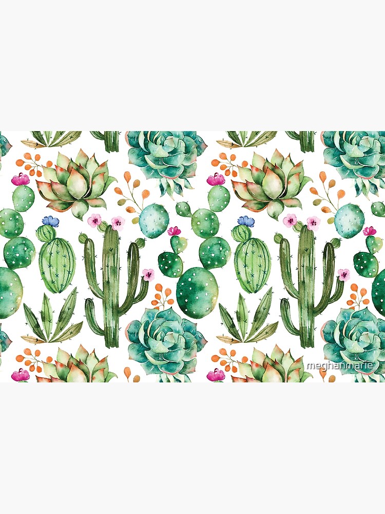 Watercolor Cactus Pattern by meghanmarie