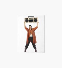 SAY ANYTHING John Cusack holds up a boombox boom box Lloyd Dobler and Diane Court Ione Skye Peter Gabriel In Your Eyes iconic moment 1989 movie movies film 80s stereo Art Board