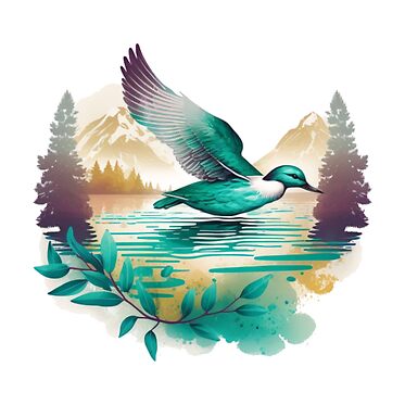 Magical Bird Over Water